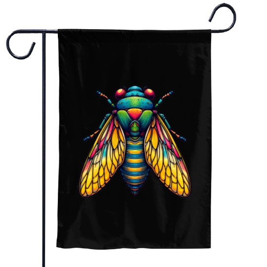 Colorful Cicada Insect Great Eastern Brood Cicada Garden Flags