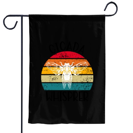 Cicada Whisprer, Retro Sunset Summertime 80's 90's Garden Flags
