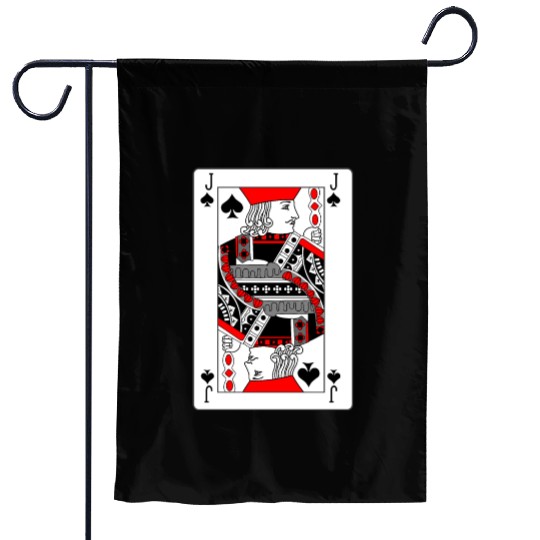 Jack Playing card of spades Garden Flags