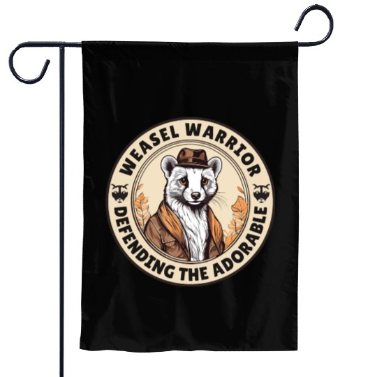 Weasel Warrior Garden Flags