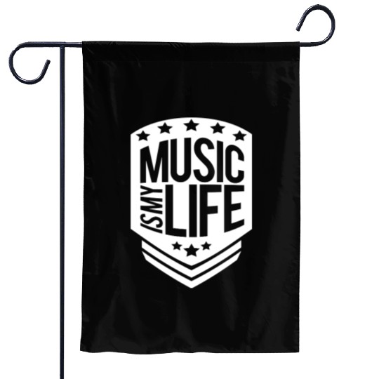 Music Is My Life Party Club Concert Sound Love Garden Flags