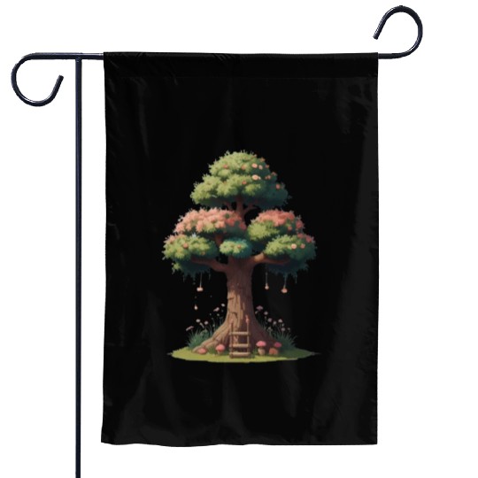 Colorful Tree Life is Really Good Tree Garden Flags
