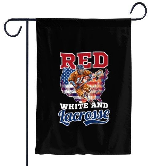 4th Of July Lacrosse Red White And Lacrosse Garden Flags