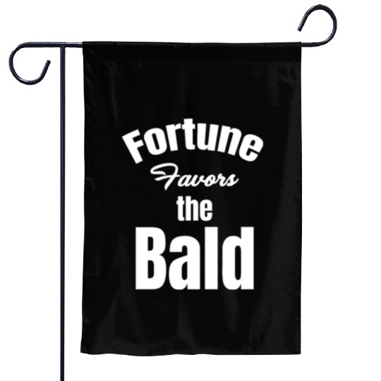 Fortune Favors The Bald Bearded Hairstylist Garden Flags