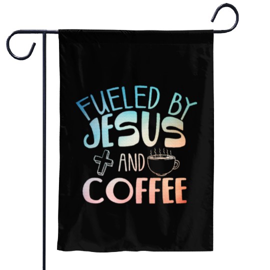 Cool Coffee Jesus Art Christian Coffee Lover Garden Flags