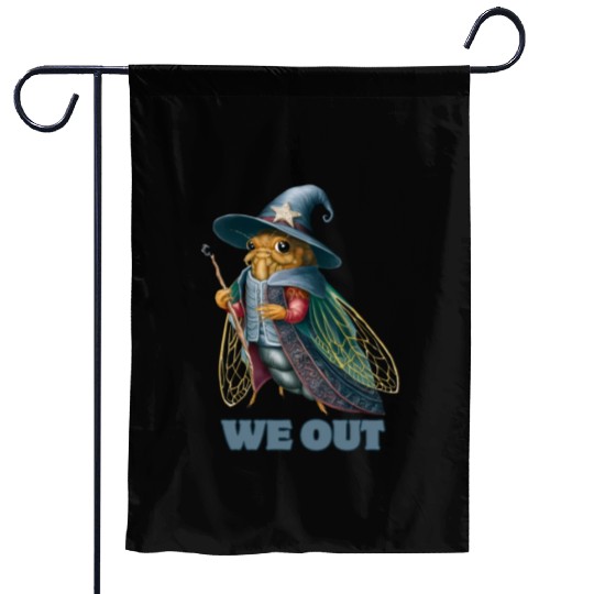Funny Cicada We Out Cute Cicada Brood Emergence Garden Flags