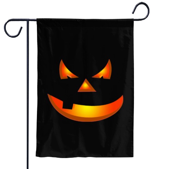 Happy Halloween Pumpkin Face Garden Flags