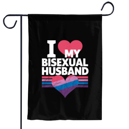 I Love My Bisexual Husband Bi Pride Bisexual Flag Garden Flags
