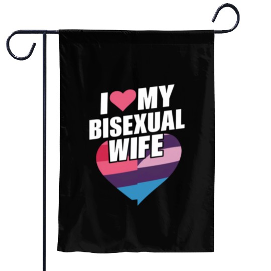 I Love My Bisexual Wife Bi Pride Bisexual Flag Garden Flags