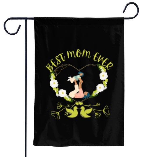 BEST MOM EVER MOTHER AND DAUGHTER DESIGN Garden Flags