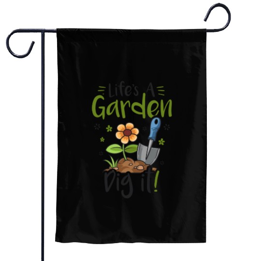 Life's A Garden Dig it Gardening for Women Light Garden Flags