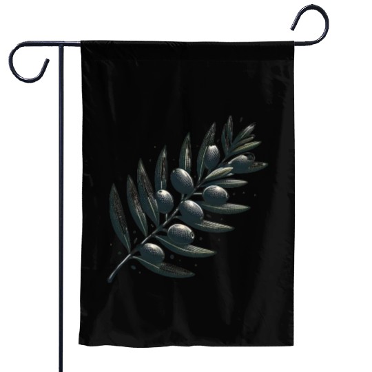 An olive Branch Garden Flags