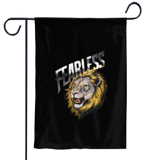 Fearless lion ,Lionhearted Embrace the Fearless Garden Flags
