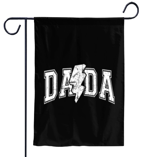 Dada Lightning Bolt Checkered Father's Day Garden Flags