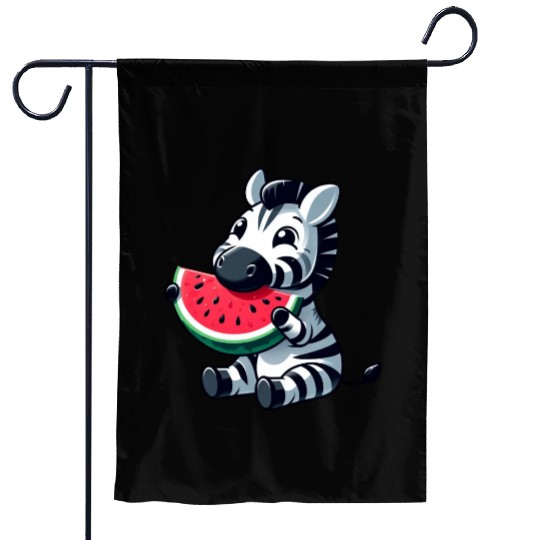 Zebra melon watermelon fruit fruity Garden Flags