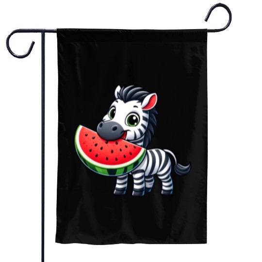 Zebra melon watermelon fruit fruity Garden Flags