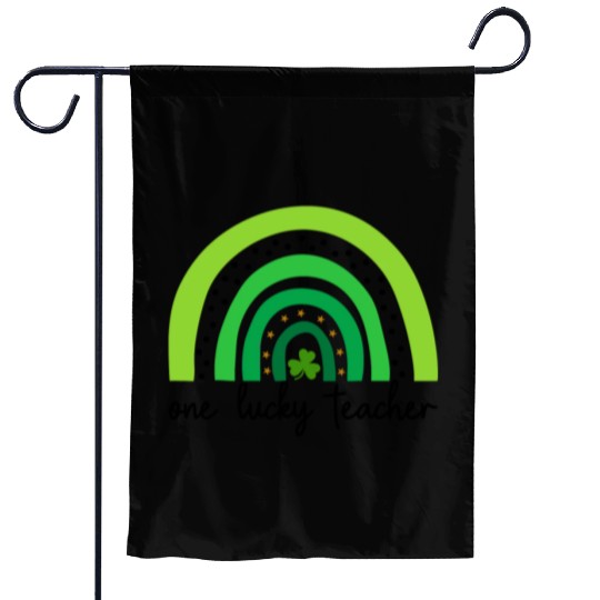 One Lucky Shamrock Teacher St Patrick’s Day Apprec Garden Flags