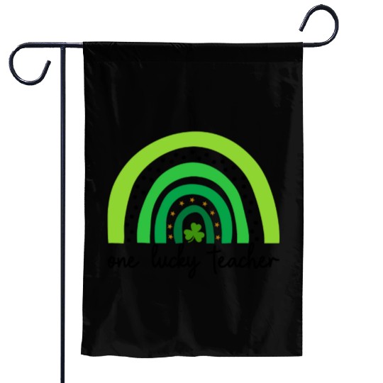 One Lucky Shamrock Teacher St Patrick’s Day Apprec Garden Flags