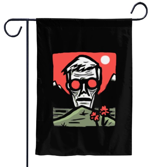 Japan Red Sun Creepy Guy Garden Flags