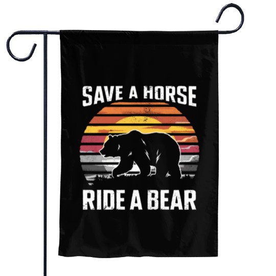 Save A Horse Ride A Bear Gay Pride Bear Community Garden Flags