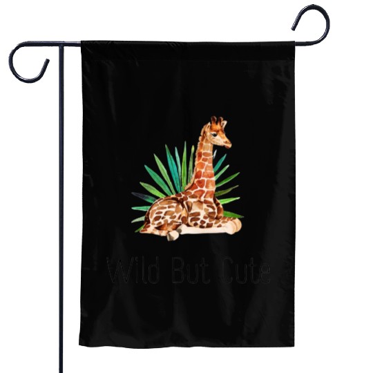 Wild but cute giraffe Garden Flags