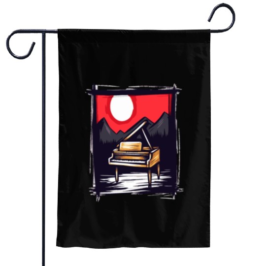 Japan Red Sun & Nature Piano Garden Flags