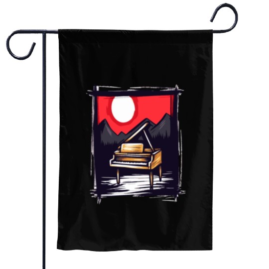 Japan Red Sun & Nature Piano Garden Flags