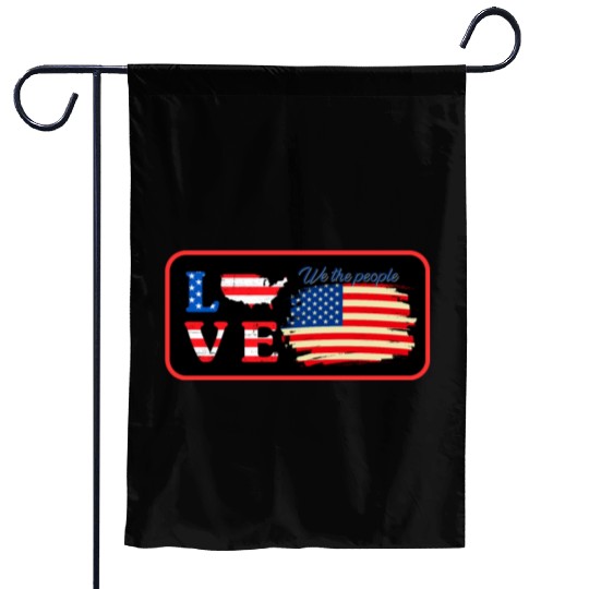 love america ,we the people Garden Flags