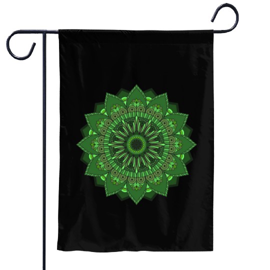 Mandala for Heart Chakra Zunaria Pattern Garden Flags