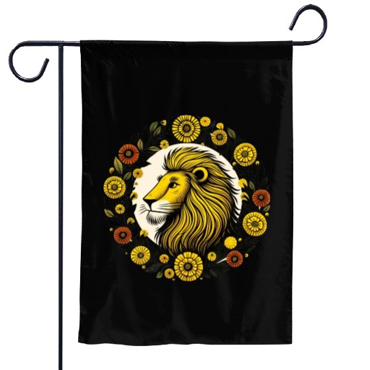 Marigold Leo Lion Garden Flags