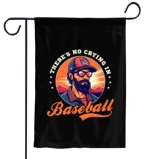 4th Of July Baseball Coach No Crying In Baseball Garden Flags