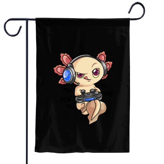 Gaming Axolotl Boys & Adults Axolotls Video Game Garden Flags