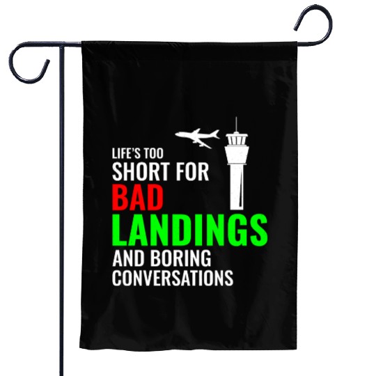 Air Traffic Controller ATC Aviation Humor Airplane Garden Flags