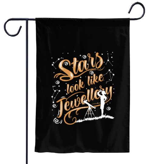 Stars look like jewellery. Garden Flags