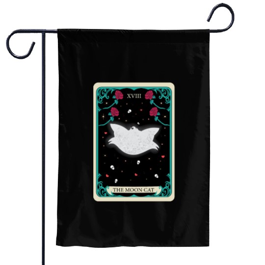 the moon cat Garden Flags tarot card gift for mom and dad