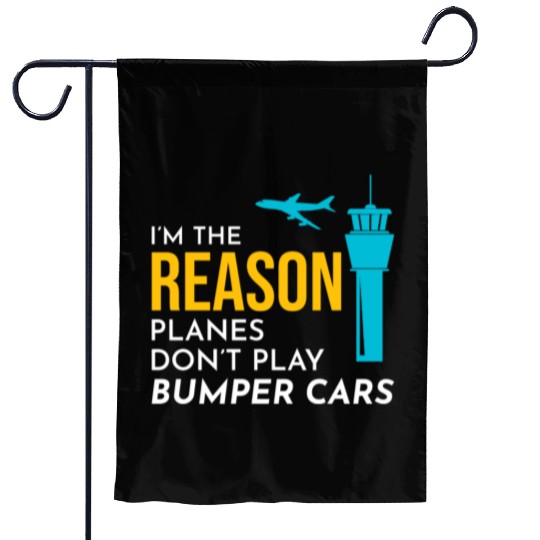 Air Traffic Controller ATC Aviation Humor Airplane Garden Flags