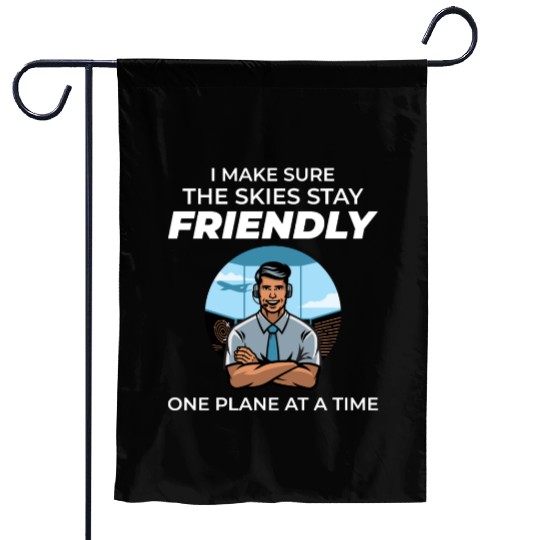 Air Traffic Controller ATC Aviation Humor Airplane Garden Flags