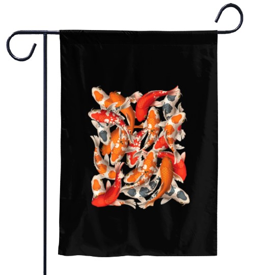 Japanese Asian Koi Fish Carp Nishikigoi Fish Art T Garden Flags