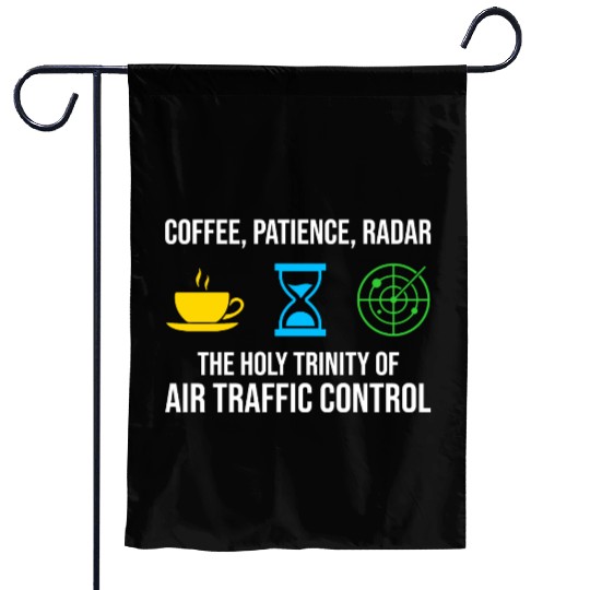 Air Traffic Controller Coffee ATC Aviation Humor Garden Flags