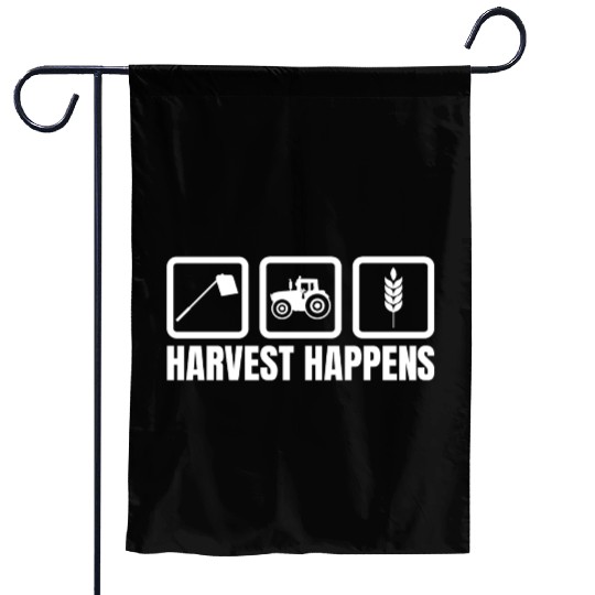 Harvest Happens Garden Flags