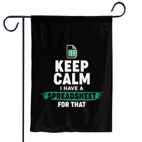 Accountant Funny Excel Spreadsheets Keep Calm Garden Flags