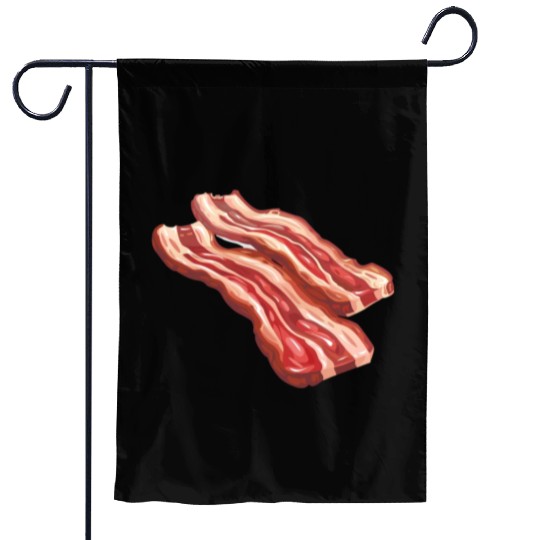 Delicious Bacon Strips Illustration Garden Flags