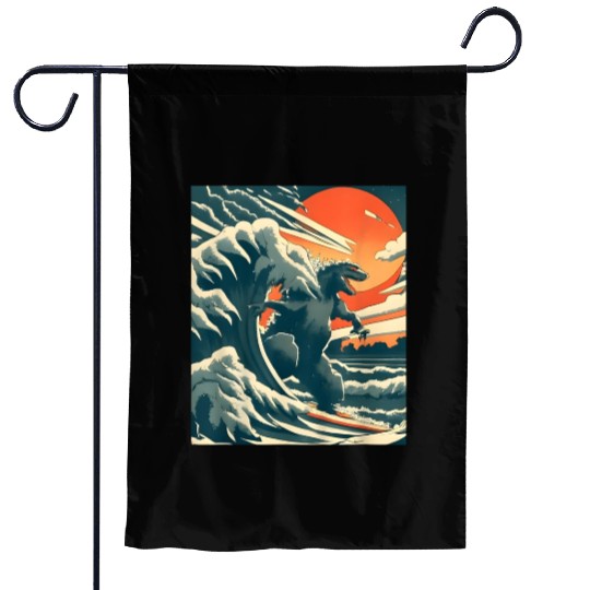 Japanese Monster Kaiju Funny Art Garden Flags