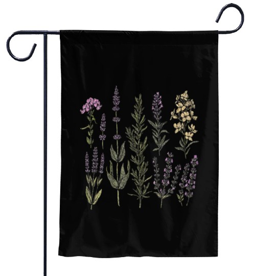 Spring Flower Girl Floral Lavender Flowers Summer Garden Flags