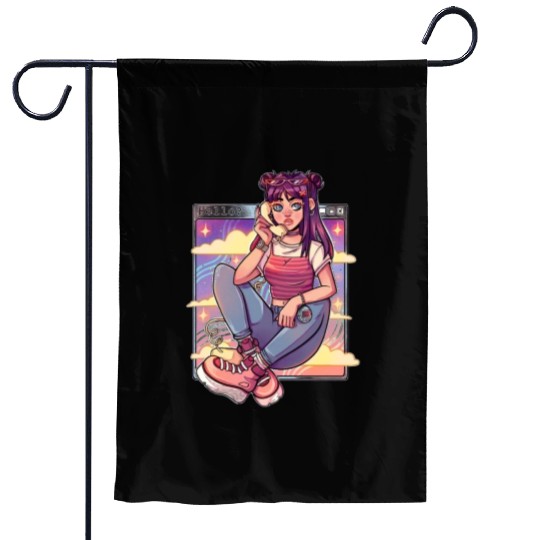 Hello 90's, retro vibes Garden Flags
