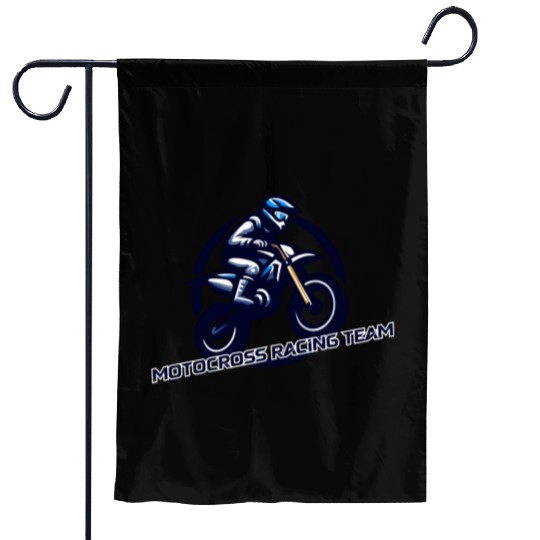 motocross racing team Garden Flags