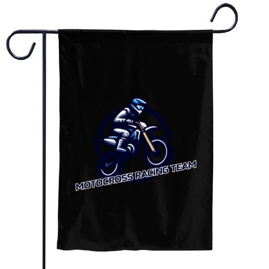 motocross racing team Garden Flags