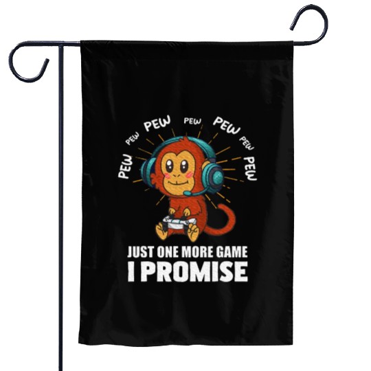 Monkey Just one more game Gaming Garden Flags