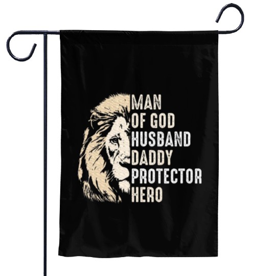 Man Of God Husband Daddy Protector Hero Lion Garden Flags