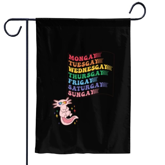 Cute Pride LGBTQ Axolotl - Dare to be Yourself Garden Flags